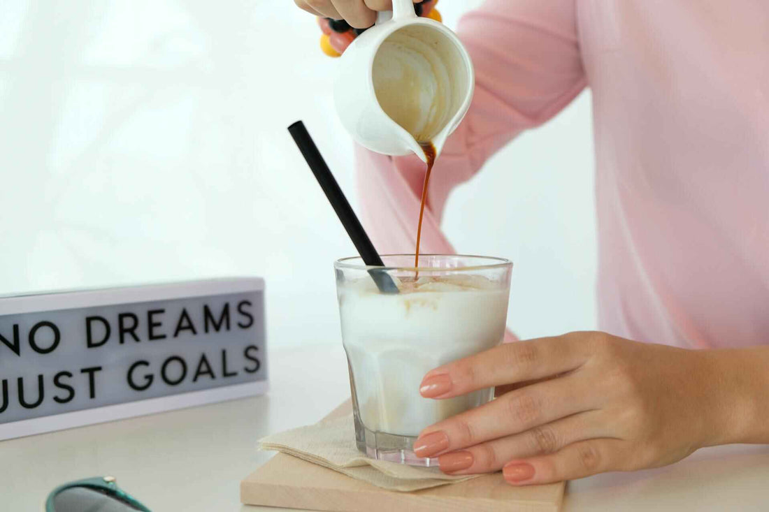 iced oat milk latte; plant-based oat milk latte; benefits of oat milk