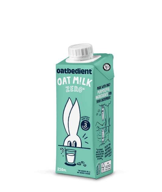 oat milk zero carton side view