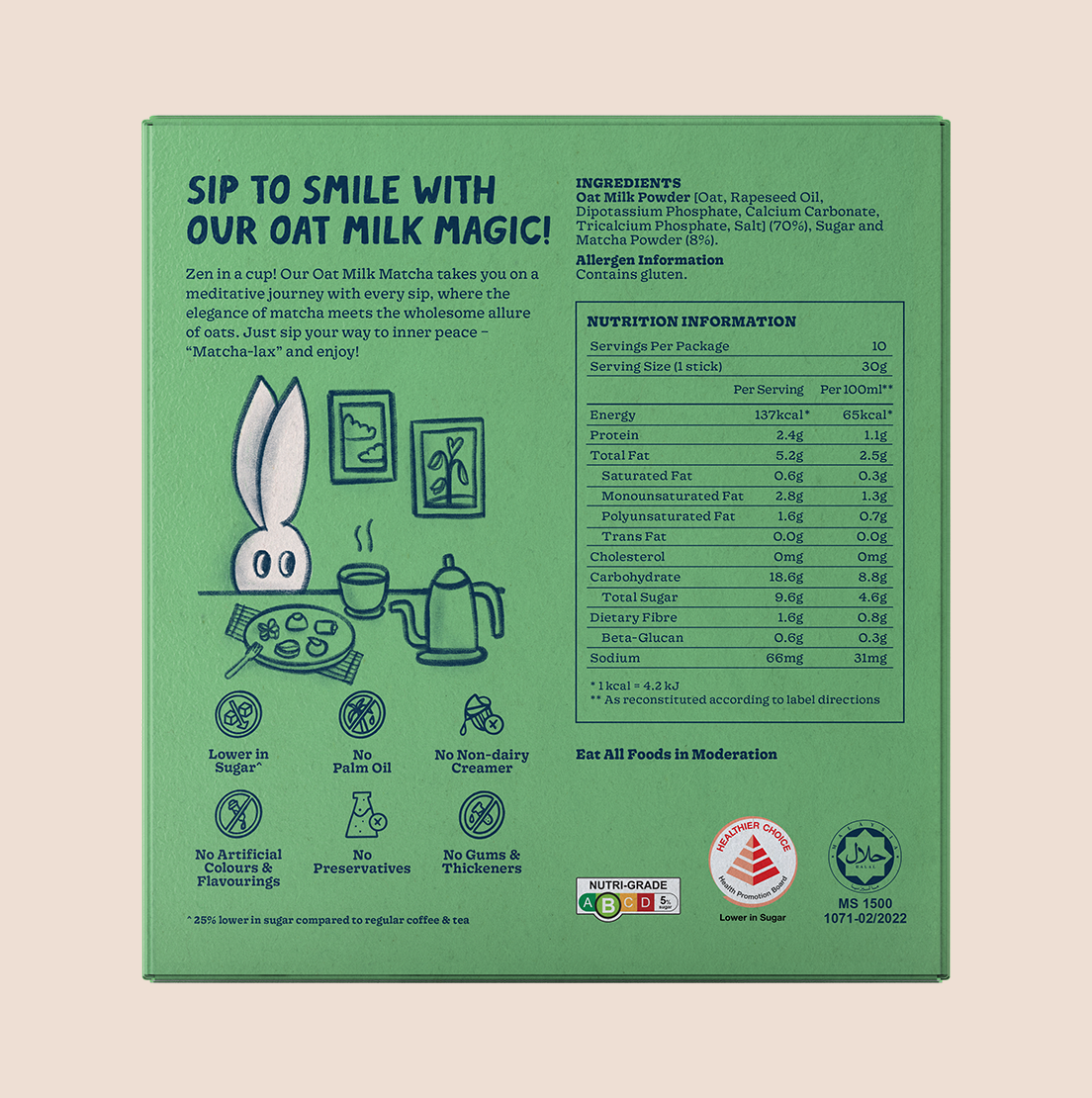 Oat Milk Matcha nutrition facts