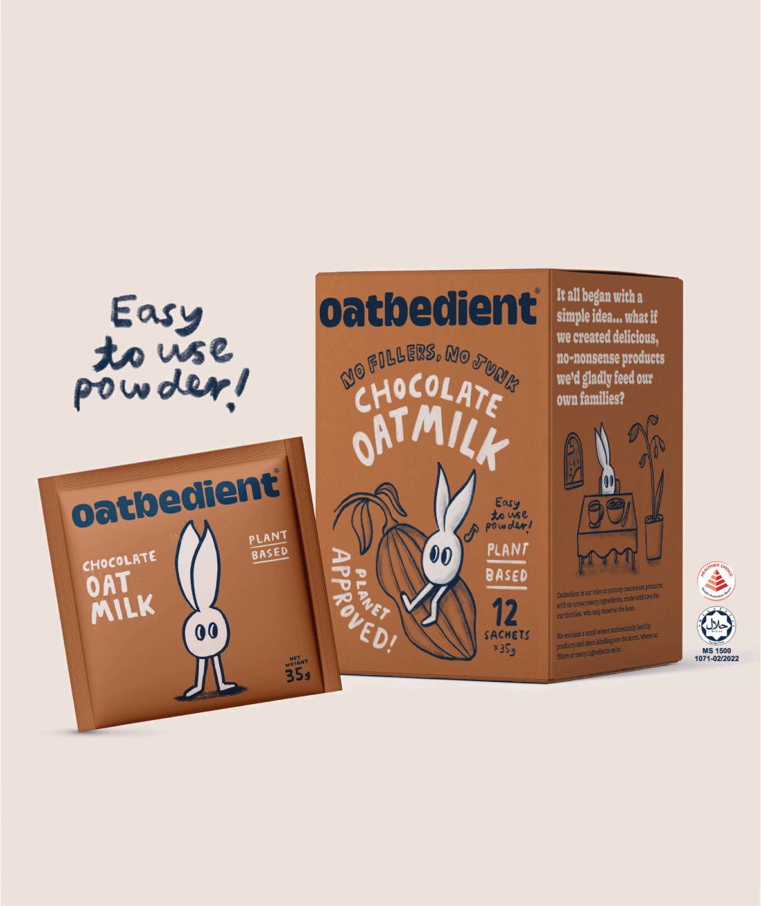 best chocolate oat milk in Singapore in sachet and box packaging