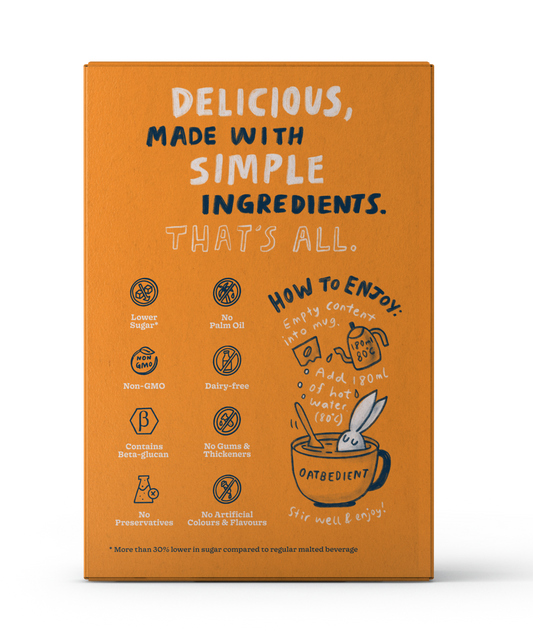 Oatbedient oat mlk box back view