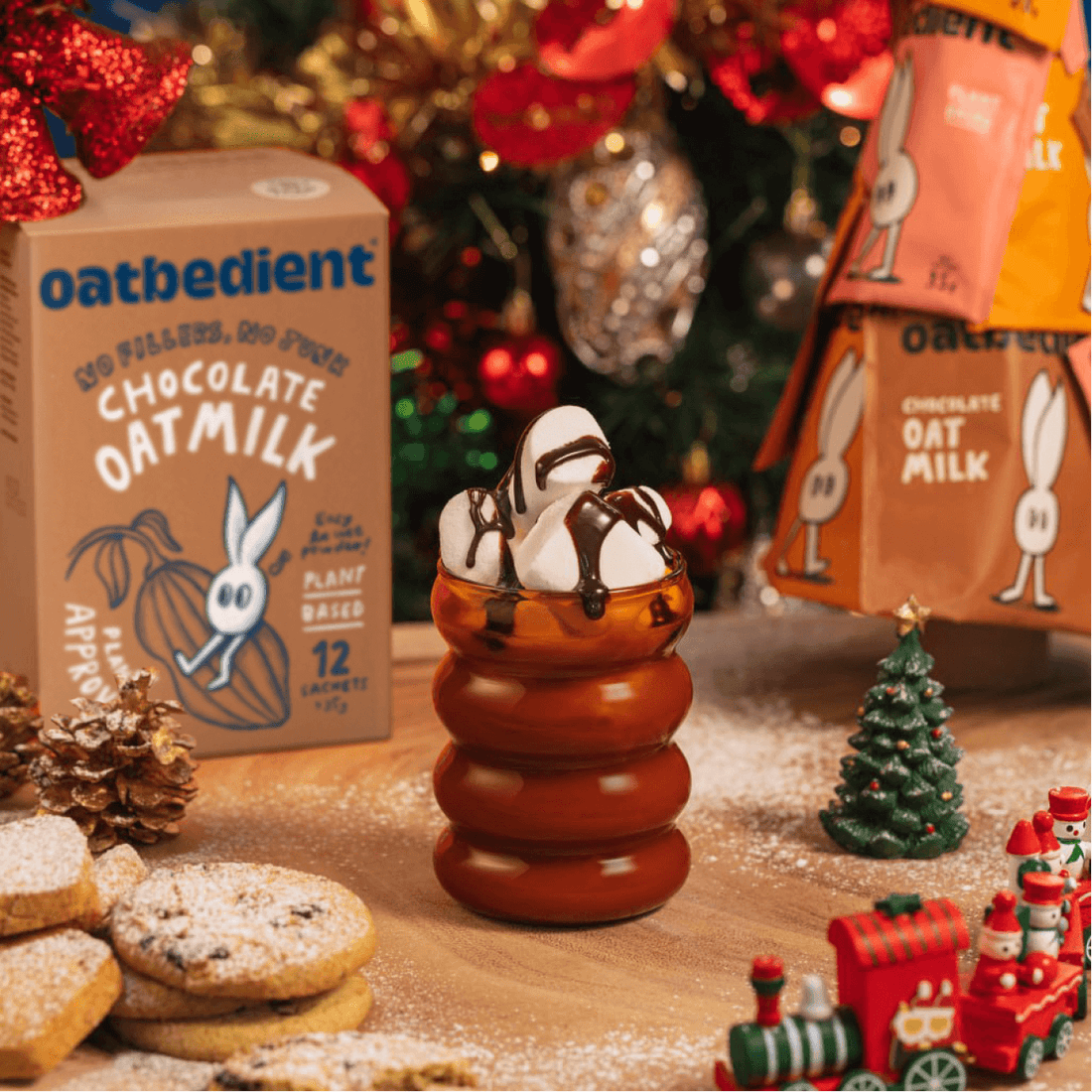 Festive Peppermint Oat Mocha