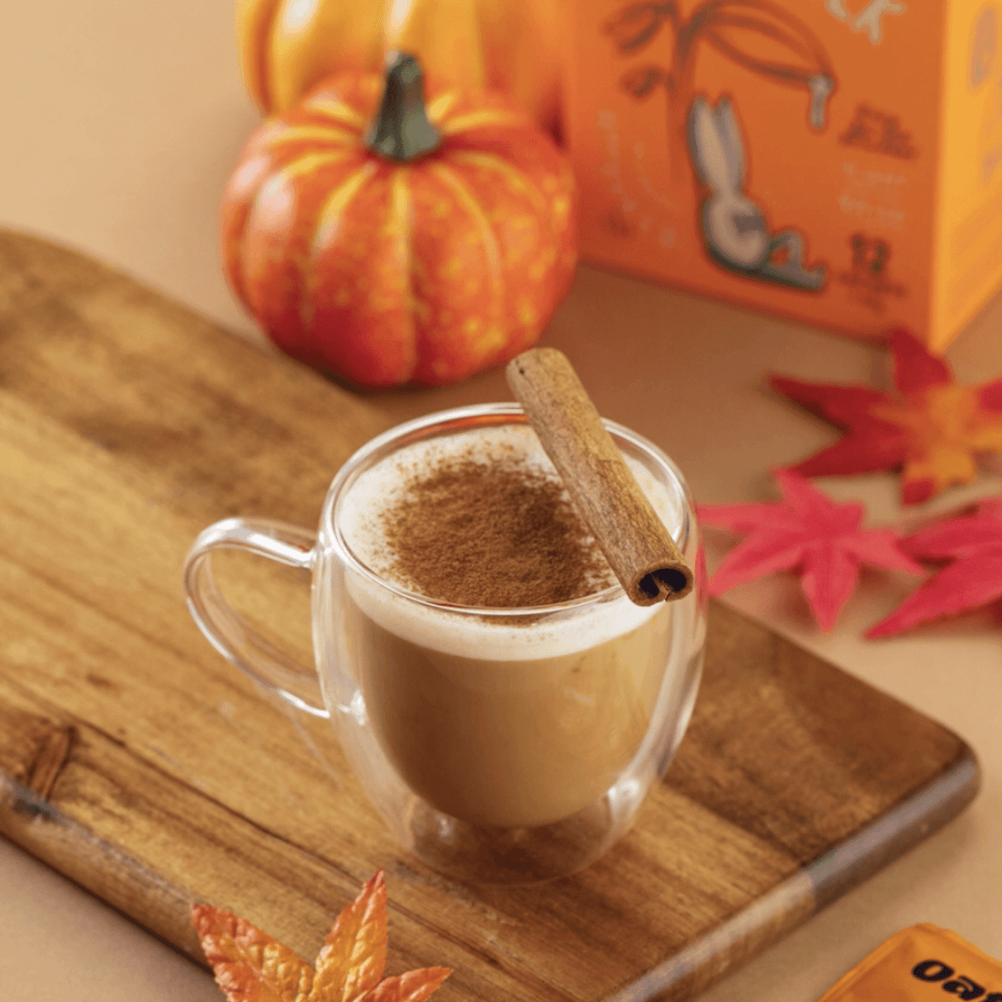 Pumpkin Spiced Oat Latte in a mug