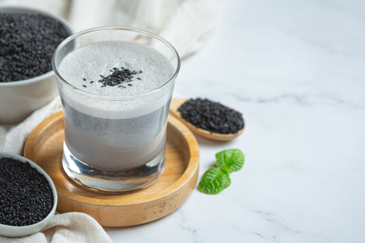 oat milk with chia seeds