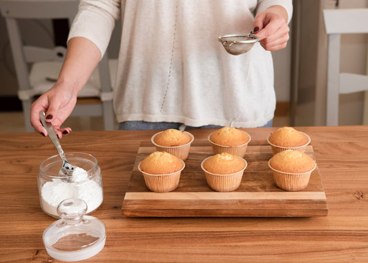 baking and making muffins