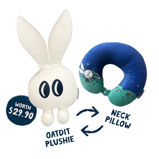 Oatdit 2in1 Convertible Neck Pillow Plushie - NITE Edition