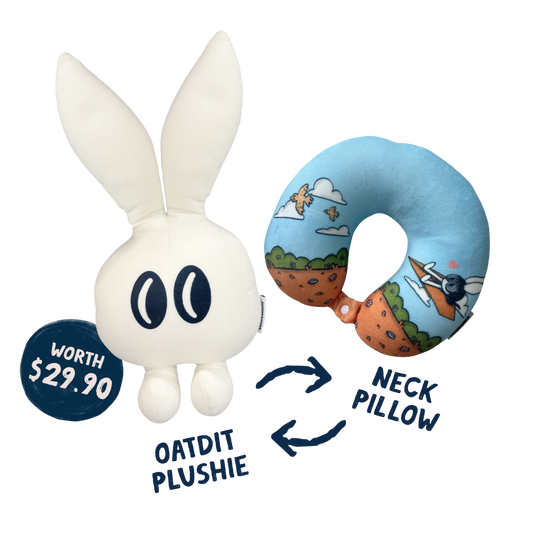 Oatdit 2in1 Convertible Neck Pillow Plushie - DAY Edition