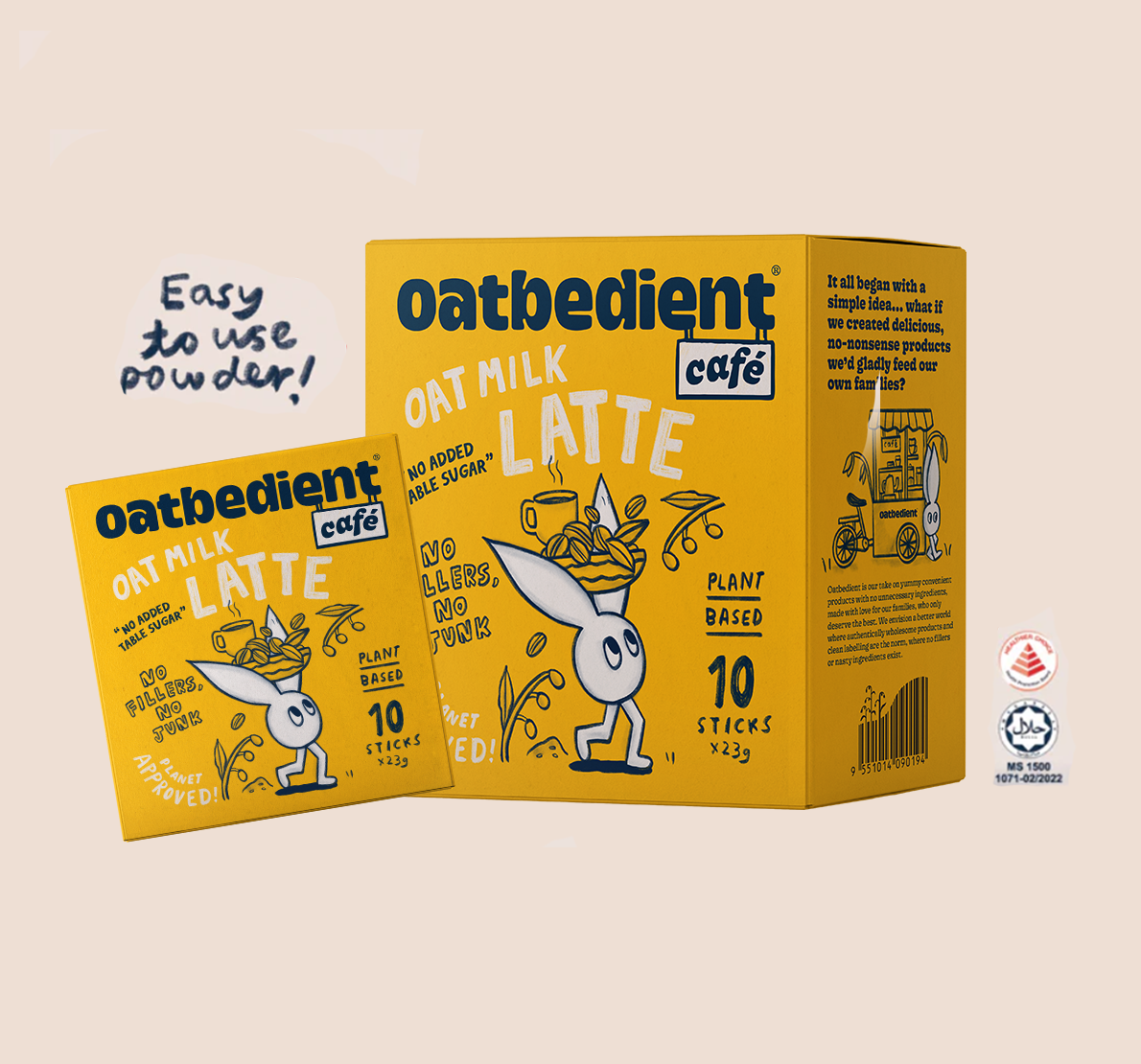 Oat Milk Latte drink box and sachet