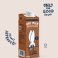 oat milk chocolate with texts only the good stuff