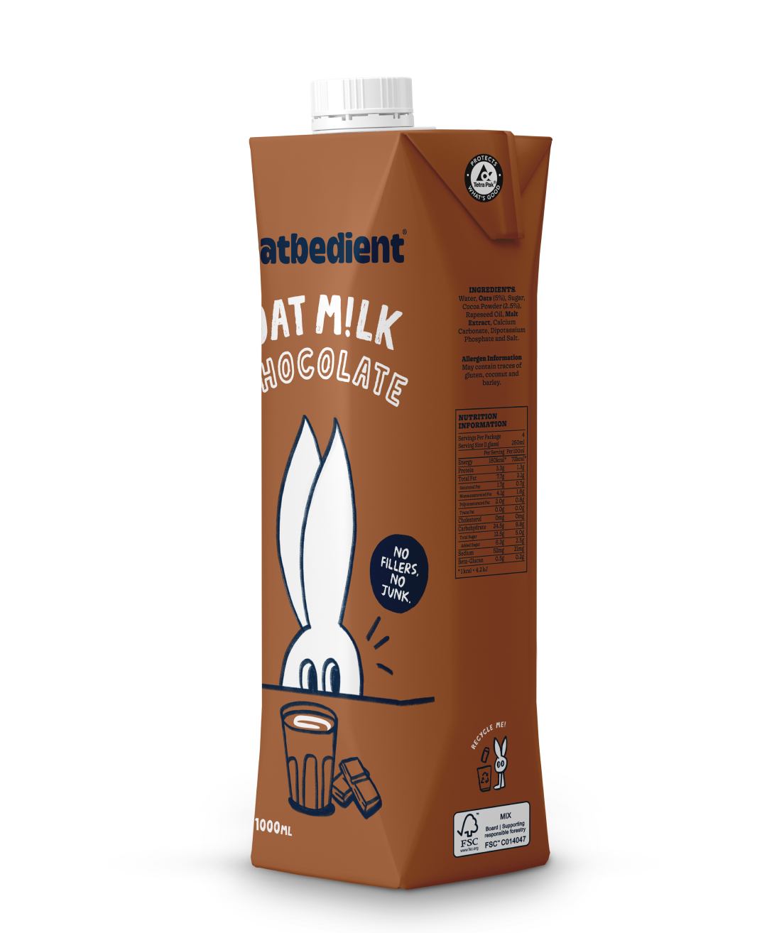 oat milk chocolate carton sideview