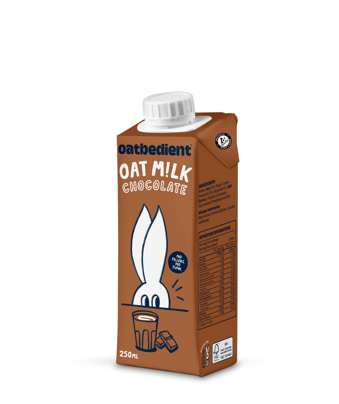 oat milk chocolate sideview