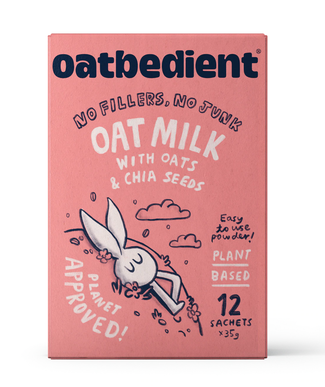 Oatbedient oat milk with oats and chia seeds