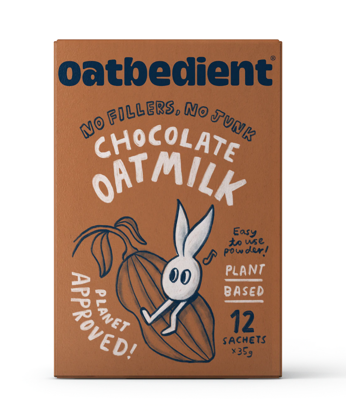 chocolate oat milk sachets in box